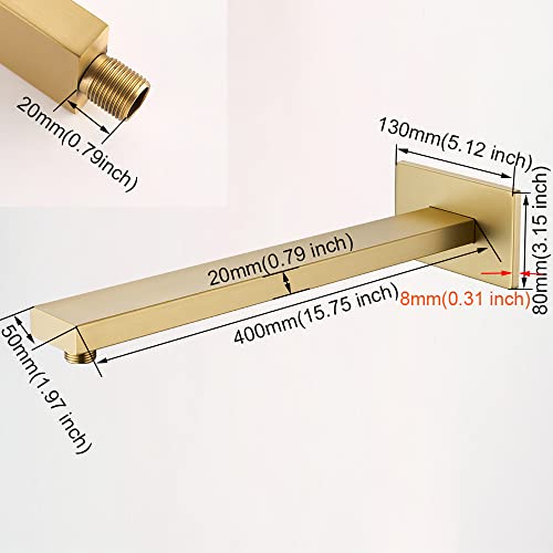 Extension murale pour pommeau de douche fixe résolvant le manque d'espace