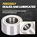OWAYSAFE Front for 2007-2012 Dodge Caliber Wheel Bearing, for 2007-2017 Jeep Compass, Patriot, 2008-2015 Mitsubishi Lancer, 2007-2018 Mitsubishi Outlander, 11-18 Outlander Sport Replacement 2PC 510090
