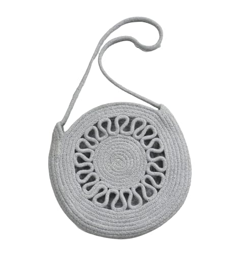 Rosslyn Summer Women Sling Bag Casual Woven Multipurpose Handbag (Grey) (B0CLV3HBL8) Amazon Price History, Amazon Price Tracker