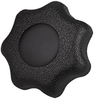 Kipp 06220-2A3 Black Thermoplastic/Stainless Steel Tapped Blind Hole Star Grip, 5/16-18