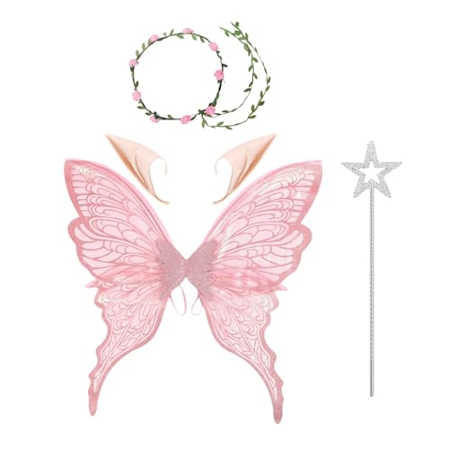 Ailes Papillon de Déguisement Halloween Accessoires Élastiques pour Fée
