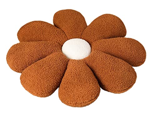 Hxiyan Flower Pillow Funny Cushion Floor Pillow Flower Cushion Seat Cushion Sofa Cushion Bed Pillow Car Cushion (19.6In, Brown) #TOP13