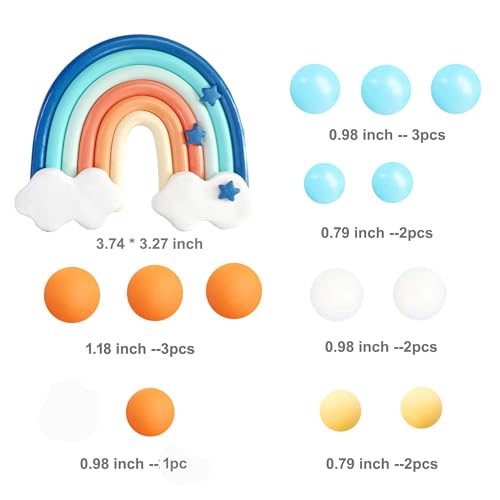 Blue Rainbow Cake Toppers