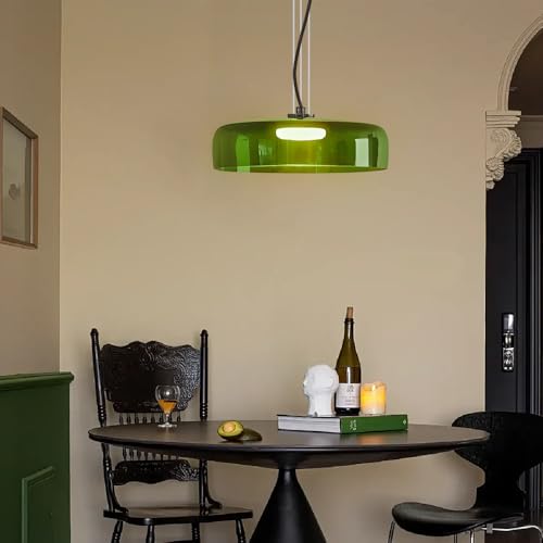 Zobawlks Mid Century Modern Chandelier: Glass Pendant Light for Kitchen