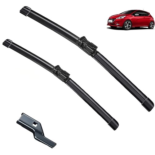 Balais d'essuie-glace avant Peugeot 208 brosses de pluie pare-brise et nettoyage vitres 26" 16"
