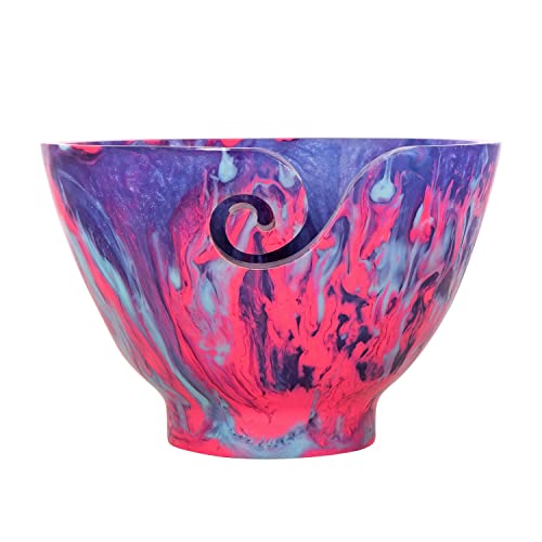 Image of Handcrafted Resin Yarn Bowl, Knitting Resin Storage Bowl, Crochet Kit Organizer. (Purple)