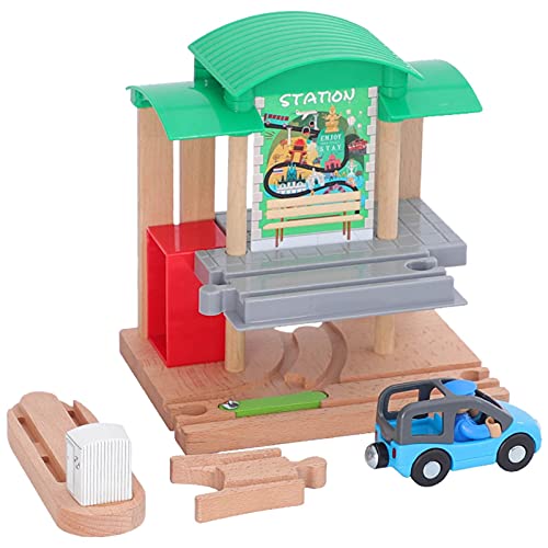 Holzeisenbahn, Gleiswechselstation, Spielzeugeisenbahn-Set, Kinder-Holzeisenbahn-Spielzeugzubehör, Kinder