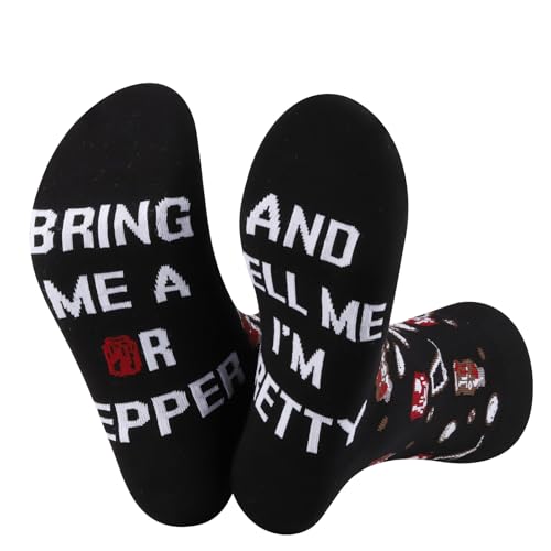 TSOTMO Drinks Merch Novelty Socks Caffeine Gift Soda Gift Drinks Lovers Gift Vodka Gift (US Alpha One Size Regular Regular DP Socks)