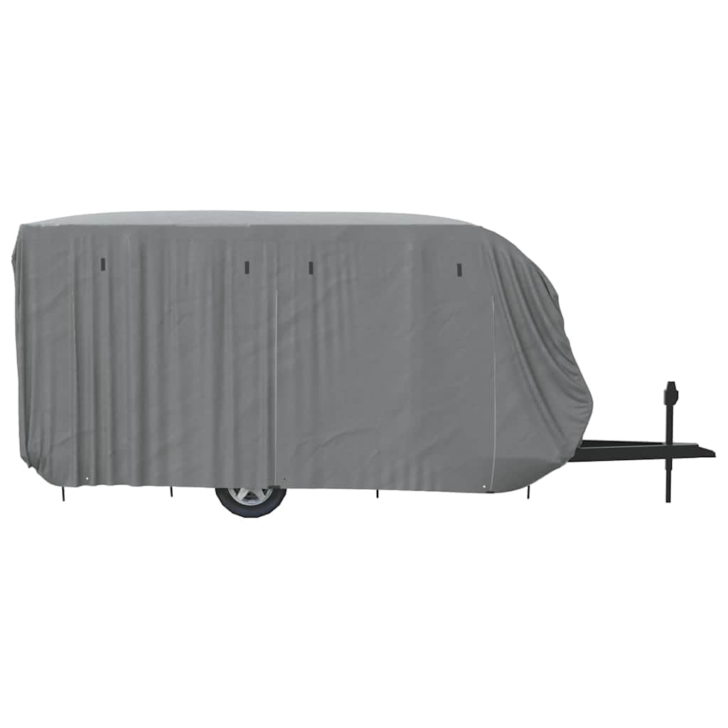 vidaXL Funda para Caravana Tela no Tejida Gris 610x250x220 cm, Cubierta para remolques de Viaje, Funda para Caravana de Camping, protección para Caravana