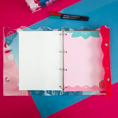 DAC - Caderno Argolado Universitario em PVC Cristal com 192 folhas Hello - Fechamento em Botão
