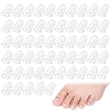Wcawnlt Protection des Orteils Transparent, 55pcs Capuchons en Silicone Souple, Gel Respirant Anti-Friction, Confortables et Réutilisables pour Pieds, Doigts et Ongles, Protection Quotidienne et Sport