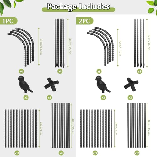 Image of Square Tomato Cages for Garden, 6.2 FT Cucumber Trellis for Flowers, Grape, Pea, Rose, Bean, Rustproof Plastic Coated Metal Plant Support for Potted Plants Indoor Outdoor - 2PC Obelisk Trellis