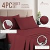Pizuna Pure 100% Cotton Sheets RV Queen Size, Luxurious 400 Thread Count Long Staple Cotton Sateen Sheets RV Queen with 15 Deep Pocket (Combed Brick Red Cotton Sheets RV Queen)