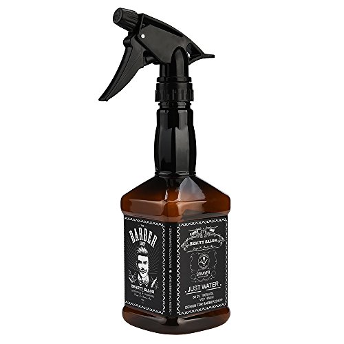 Oksea 650ML Sprühflasche Haare Friseur Sprühflasche Salon Barber Hair Tools Water Sprayer Wasser Sprayer sprühflasche Nachfüllbar Friseursprüher Barber Vintage Haar Werkzeug (Brown) Cover