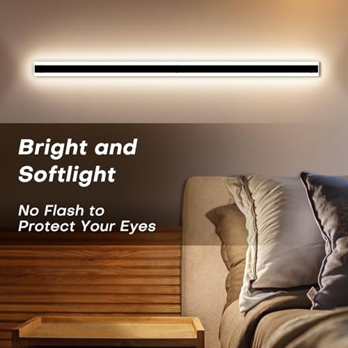 Applique extérieure LED 28W noire design moderne de 60cm étanche IP65 - 7