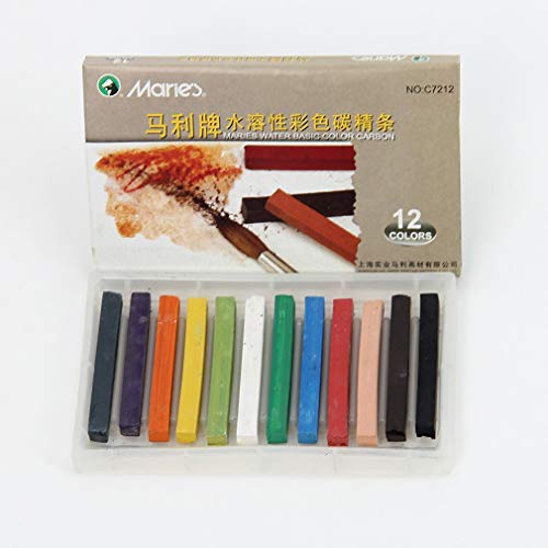 YYMIYU Water-soluble color charcoal strip 12-color sketch drawing
