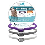 Pets4Luv Beruhigungshalsband für Katzen - Beruhigungshalsband mit Pheromonen, Anti-Angst-Halsband für alle Katzen - verstellbares und wasserdichtes Design, 100% natürliche Inhaltsstoffe, 3er Pack