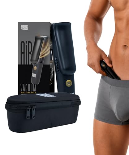 Image of Bombay Shaving Company AIR Vacuum Body Groomer For Men | Zero-Mess Body and Balls Trimming | Sleek Hard Case | Type-C Flash Charging | Safe-on-skin Ceramic Blades | Gifts For Men