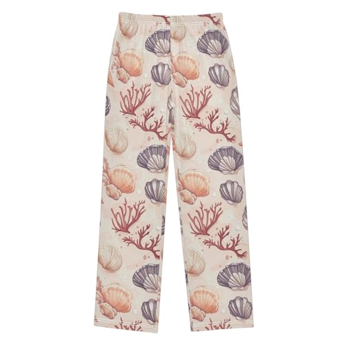 Pajama Bottoms, Pajamas Long Pant Seashells Corals Lounge Wear Casual Sleep Pants Soft Pjs Sleepwear