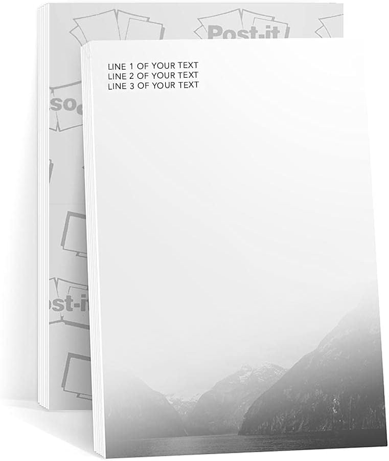 Faded Mountain Vertical - Post-it Notes - 6 Pads of 50 Sheets - Printed in The USA