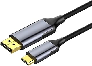 USB C to DisplayPort Cable (6FT/1.8m), USB Type C to DisplayPort 4K@60Hz Braided Cable Thunderbolt 3 Compatible with MacBook Pro/MacBook Air/iPad Pro 2018, 2017 iMac,Dell XPS 15/13 and More