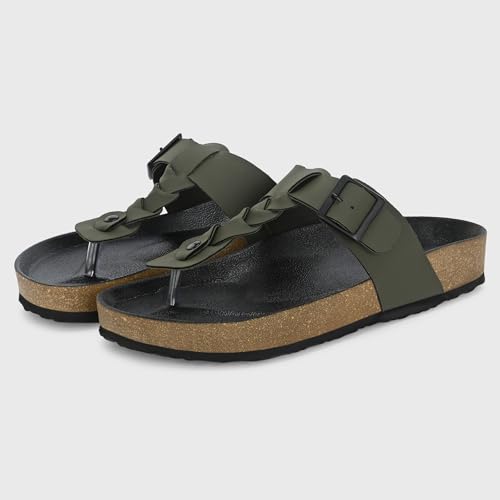 Image of Centrino Men's Berkin-Style Slip-On Sandals | Open Toe Design | Soft PU Footbed | Lightweight & Comfortable | Arch Support | On-Grip Sole | Casual Outdoor Wear (6867)
