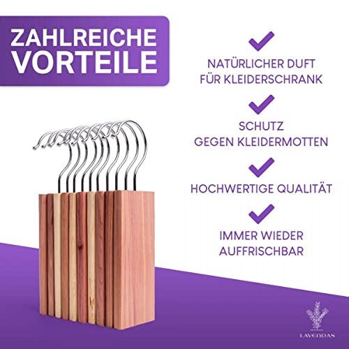 Kleiderschrank Duftset aus Zedernholz mit Lavendel für natürlichen Mottenschutz