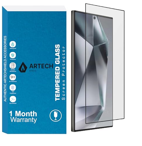 ARTECHSHIELD Tempered Glass Screen Protector for Samsung Galaxy S24 Ultra Edge-to-Edge Coverage Anti-Scratch, Anti-Fingerprint, Case-Friendly