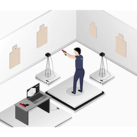 iDryfire Pro Camera Dry Fire Training System for Mac & PC | Works with Any Caliber Training Cartridge | Safe Dynamic Indoor Target Practice Dry Fire Firearm Accessories - Red/Green Cover