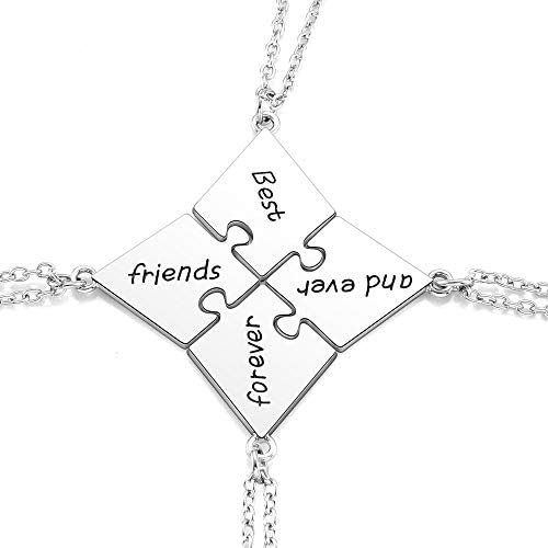 Jovivi Silver Tone Alloy BFF Necklace 