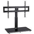 PERLESMITH Swivel Universal TV Stand for 37-80 inch LCD OLED Flat/Curved Screen TVs-Height Adjustable Table Top Center TV Stand with Wire Management, VESA 600x400mm up to 88lbs