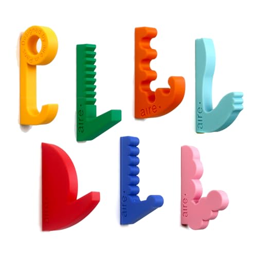 Aire: Juego de 7 perchas de pared coloridas