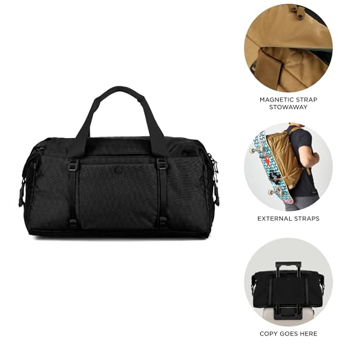 Errant Modular Duffel Bag Jet Black X-Pac – 35L Weekender, Travel Duffel Backpack, Waterproof, Ventilated Wet/Dry Compartment3