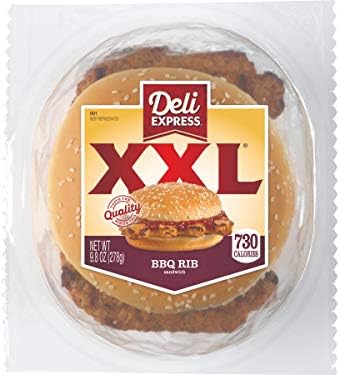 Deli Express XX Large Barbecue Rib Sandwich -- 6 per case.