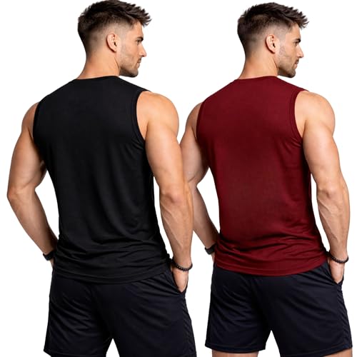 Image of 3Colours RGB Men's Active Wear Sleeveless Tank top, Gym Vest, Leisure wear CCUT Hustle