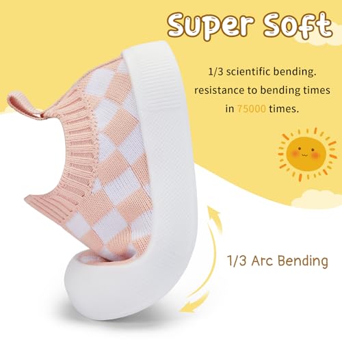 Image of BACSAC Baby Toddler Unisex Infant Shoes Boys Girls Beige Mesh Breathable Non-Slip Soles 6-36 Months