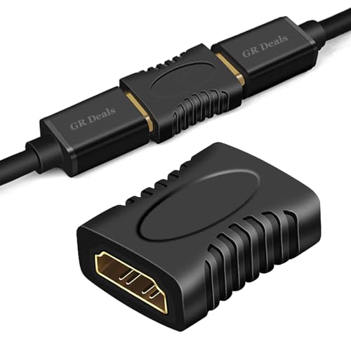 Image of HDMI Extender Female to Female Coupler Adapter for HDTV, Laptop PC, Projector and etc. (HDMI Female to Female Extender). Black.