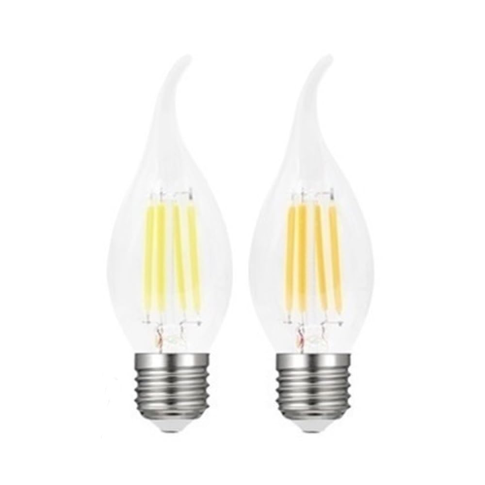 Lot de 10 Ampoules LED rétro Style Bougies pour éclairage intérieur, AC110V 2W/4W/6W E26 Edison à intensité Variable, pour la décoration de Votre Maison.