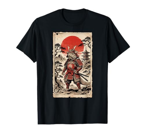 Samurai Bearded Dragons Japanese Vintage Gifts Graphic Art T-Shirt