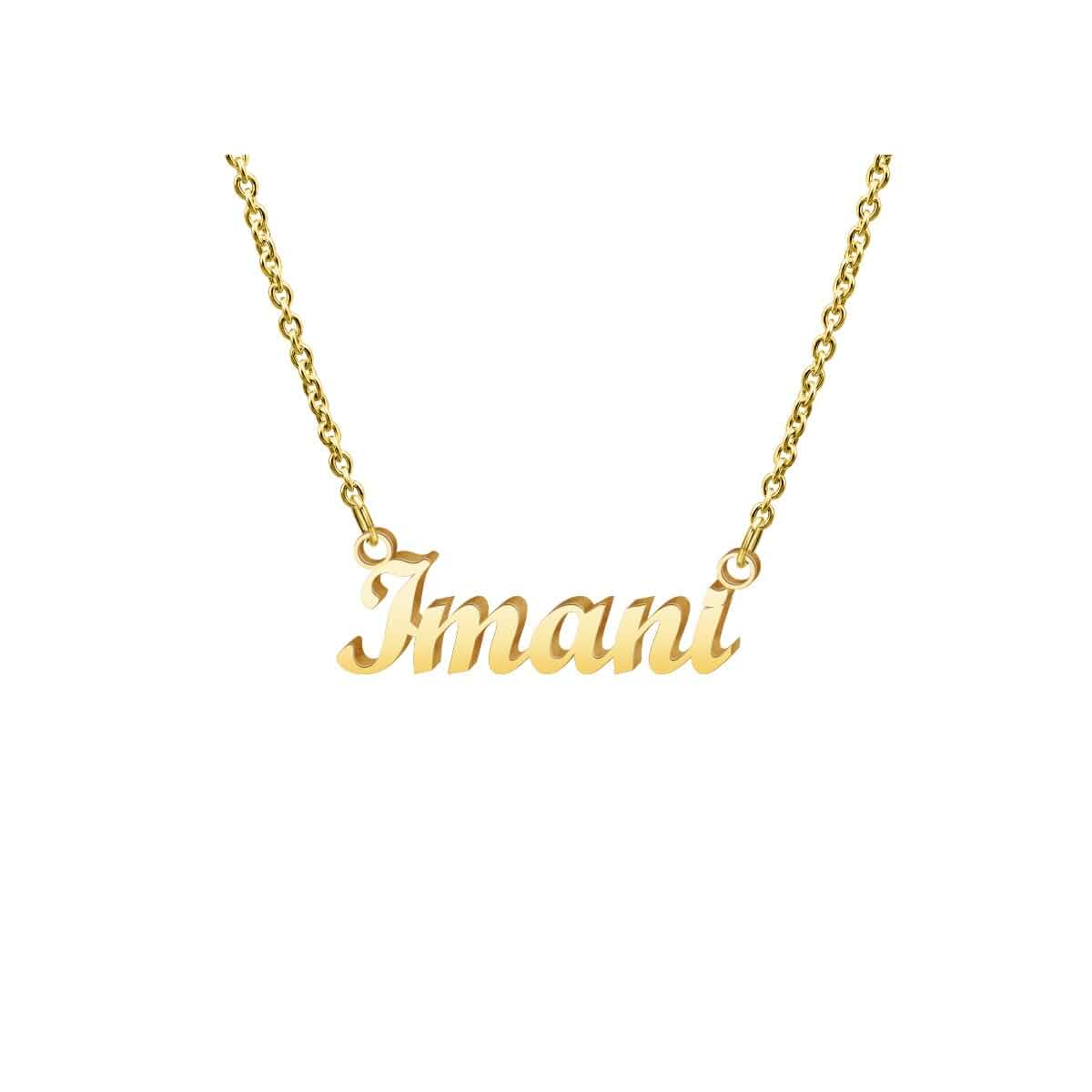 Ldurian Custom Name Necklace, Personalized Name Plate Pendant Necklace Pre Gifts, Charm Pre-made Jewelry for Mom Mama Birthday Anniversary