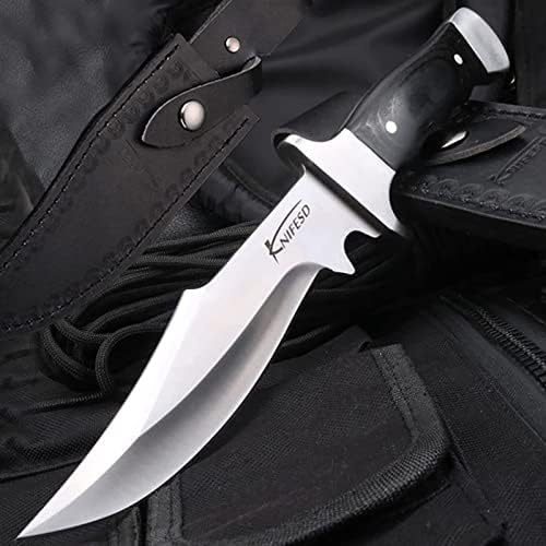 Omesio Fixed Blade Knives Survival Knives for Hunting, Hunting Knives with Sheath Full Tang Knives, Fixed Blade Knives for Men Machete Sheath Camping Deer Dressing Skinner