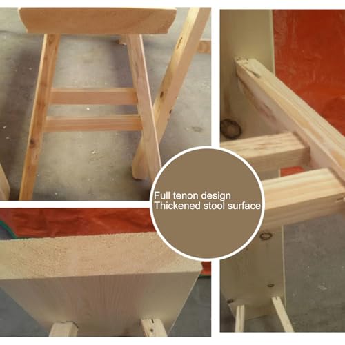 Banco de madera maciza marrón resistente con dimensiones de 98 cm 6