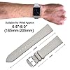 ANNEFIT Calfskin Leather Watch Straps 18mm, Classical Thin Leather Watch Band with Stainless Steel Buckle (Grey) #1