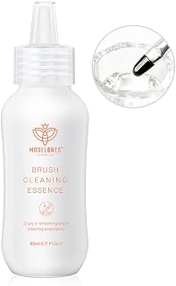Modelones Nail Art Brush Cleaner & Restorer 80ml/2.71 Fl.Oz for Gel Polish/Nail Extension Gel/Nail Art Liner/Dip Powder/Acrylic Builder Manicure Brush DIY Salon at Home