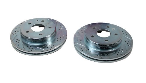 Baer 53005-020 Sport Rotors Slotted Drilled Zinc Plated Front Brake Rotor Set...