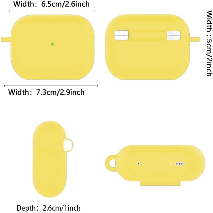 Miniatura 7 de Funda de silicona para AirPods Pro de 2 generación con kit de limpieza, llavero para hombres y mujeres, accesorio protector ideal para AirPods Pro