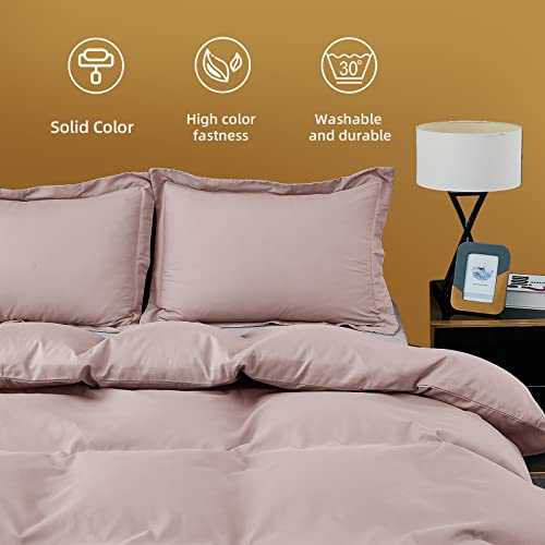 Bbangd California King Duvet Covers - Ultra Soft And Breathable Bedding Comforter Sets Washed Microfiber 3 Pieces With Zipper Closure Duvet Cover And 2 Pillow Shams (Pink) #TOP4