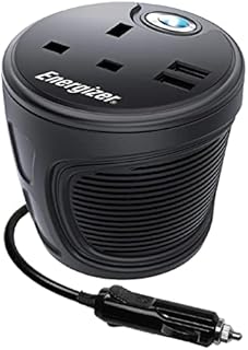 Energizer 120 Watt Power Inverter 12V to 240V, Modified Sine Wave Car Inverter, Dual USB Outlets & 240 Volts UK/British AC Outlet, Charge Your Tablet, Iphone, Ipad, Laptop, & ETC SGS CE Approved