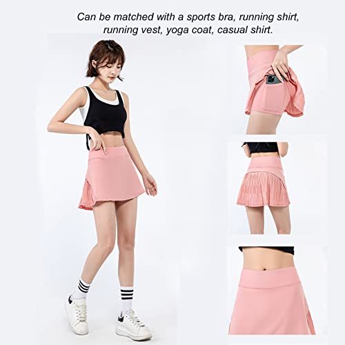 Saias esportivas, shorts internos respiráveis, saias de tênis, bolso invisível para mulheres se exer