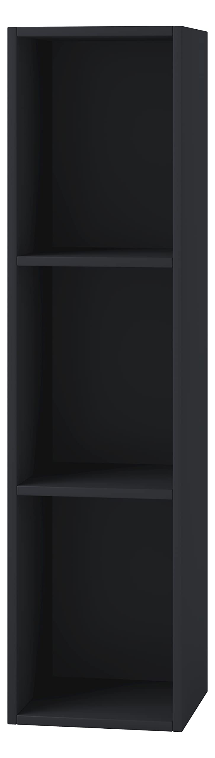 VCM Meuble Tourne Disque Vinyle, riles Vinyle, Meuble Rangement Vinyle Bois Disques vinyles LP Stand Étagère d'archivage Support de Rangement Platto 3 Compartiments Noir